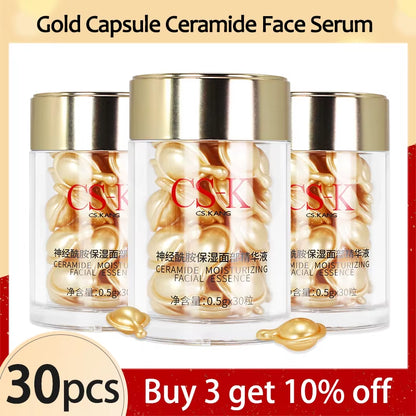 30/90Pcs Highly Concentrated Ceramide Face Capsule Serum Moisturizing, Firming, Anti-Aging, Strengthen Barrier Skin Care Essence