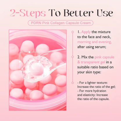 Revitalize Your Skin with 50G KOEC PDRN Pink Collagen Capsule Cream - Anti-Wrinkle, Hydrating, and Glowing Formula with 5% Niacinamide and Hydrolyzed Collagen