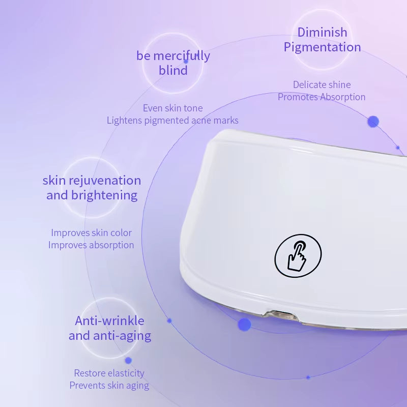 LED Neck Mask 7 Color Light Therapy Neck Beauty Device anti Wrinkle Skin Brightening Firming Neck Skin Care Tool