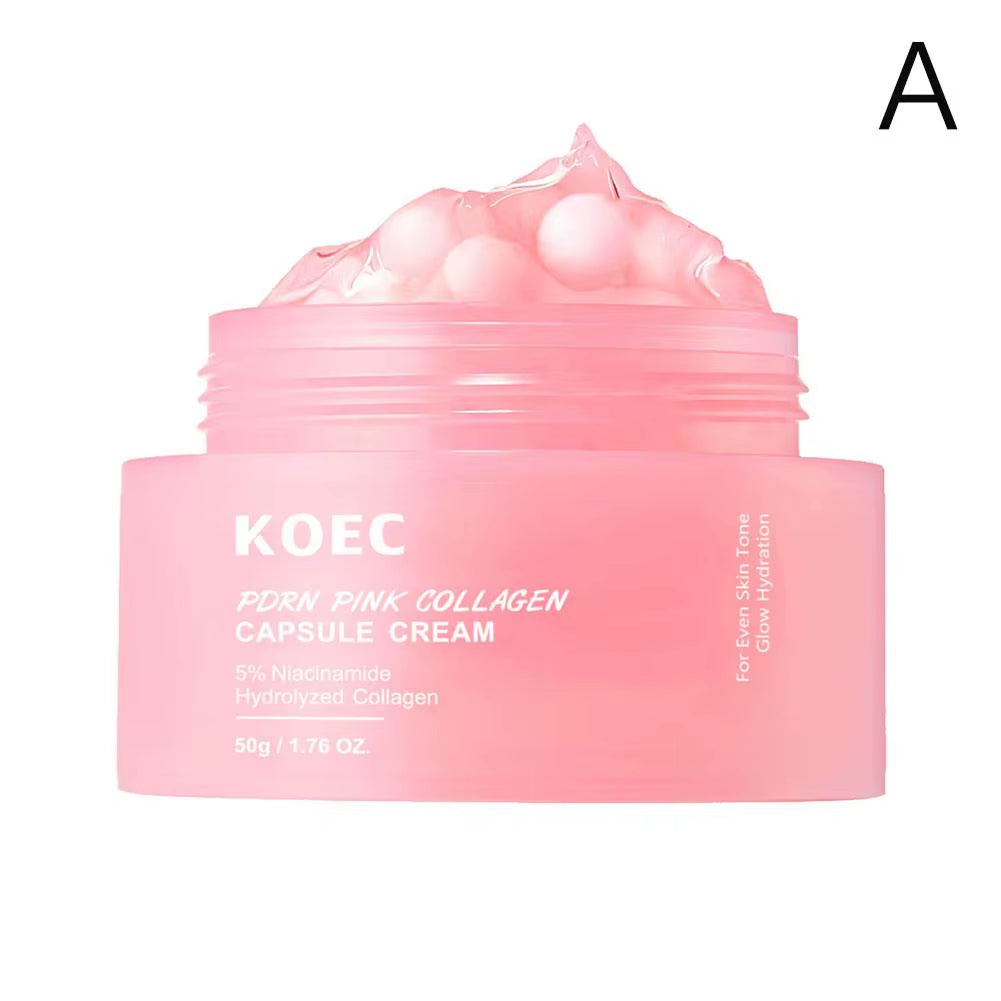 Revitalize Your Skin with PDRN Pink Collagen Capsule Cream - 5% Niacinamide &amp; VC for Brightening and Firming Effect!