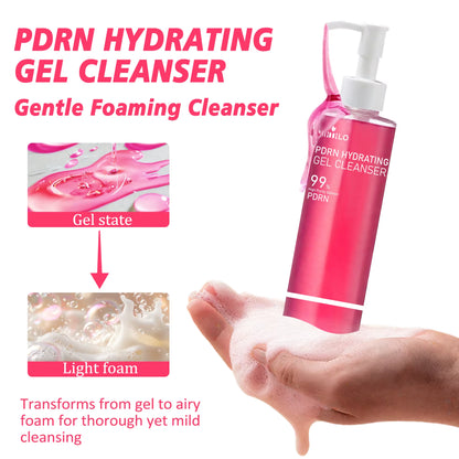Experience Radiant Skin with DNA PDRN Salmon Pink Foam Cleansing Gel - Deep Cleansing, Oil Control, and Blackhead Removal