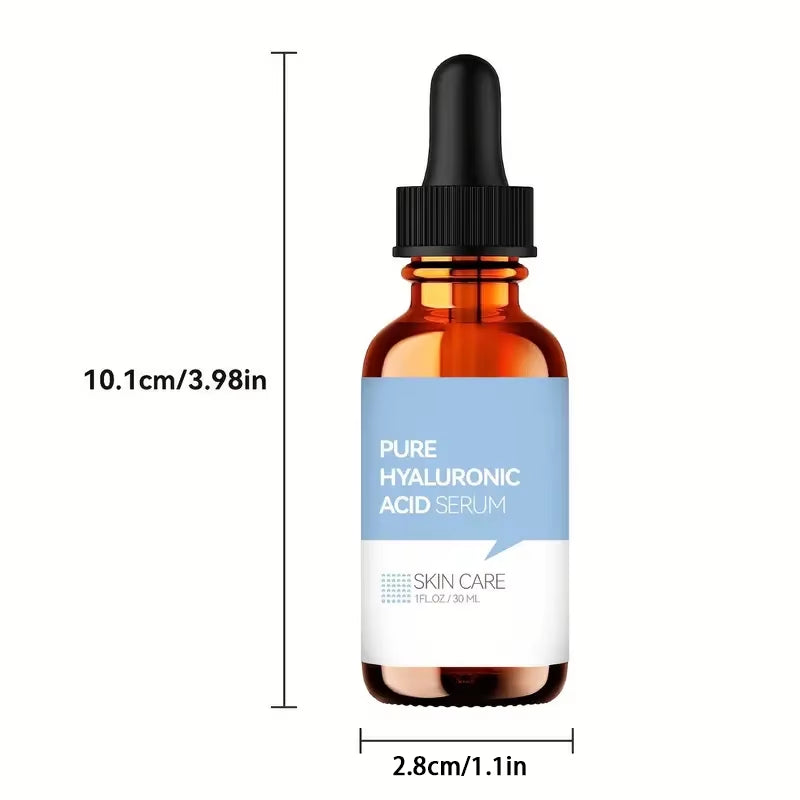 Revitalize Your Skin with 2 PCS Pure Hyaluronic Acid Essence Liquid - Intense Moisturizing Power for Enhanced Elasticity - 1 Ounce