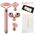 Revitalize Your Skin with the New Electric Vibrating Jade Roller Massager - Slimming Face Lifting Rose Quartz 3D Facial Tool