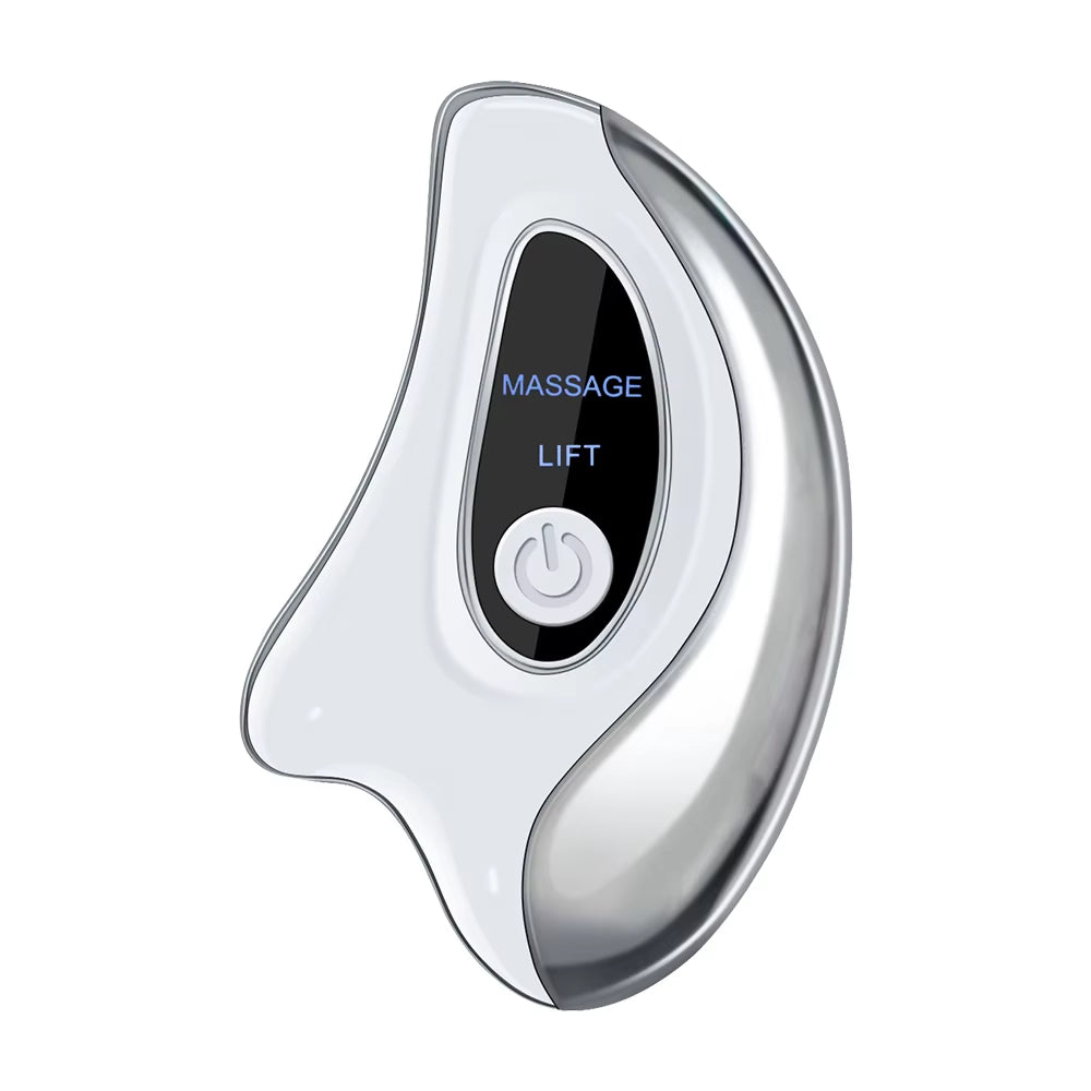 Electric Gua Sha Facial Scraper Board Microcurrent Neck Massager Face Lift Plate Vibration Facial Lifting Firming Skin Care Tool
