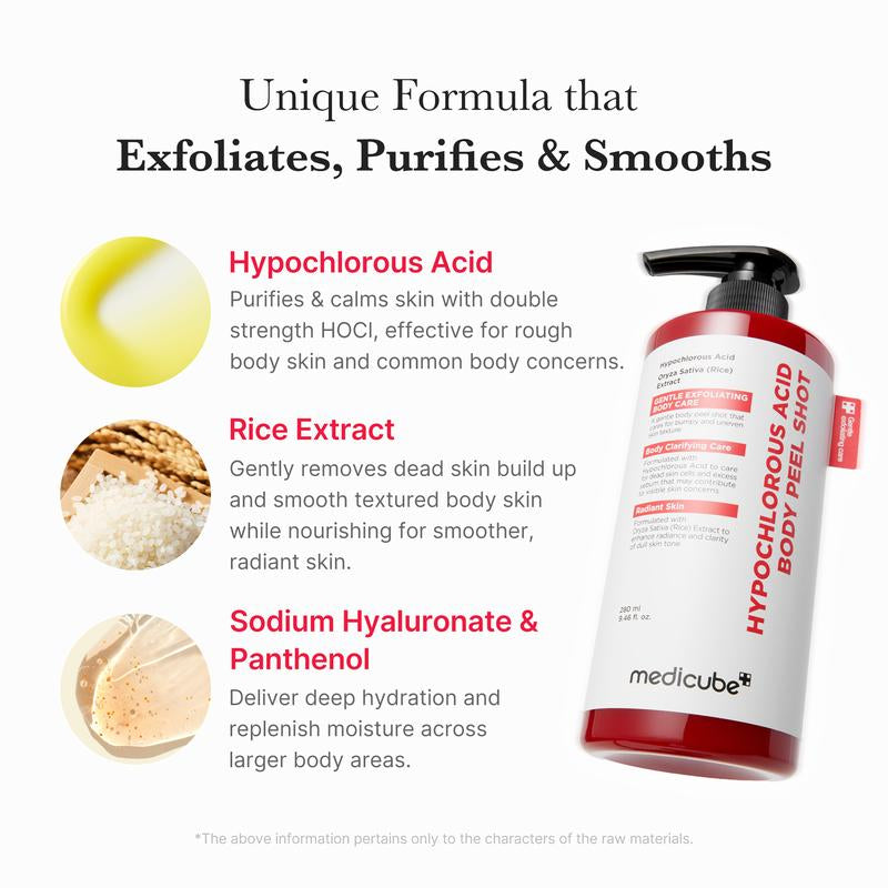Revitalize Your Skin with the Medicube Smooth &amp; Clear Body Care Set | Exfoliating Body Peel, Brightening Body Wash, and Toner Essentials for a Flawless Complexion | K-Beauty Must-Have!