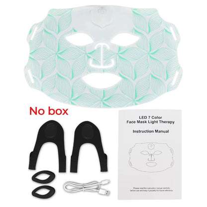Transform Your Skin with the 7 Colors 3D Silicone LED Facial Mask - Wireless Photon Therapy for Radiant, Youthful Skin