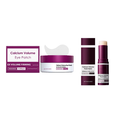 Revitalize Your Skin with the Calcium Skincare Set: Anti-Aging Serum, Eye Patches, and Multi Balm for Youthful Glow and Reduced Dark Circles