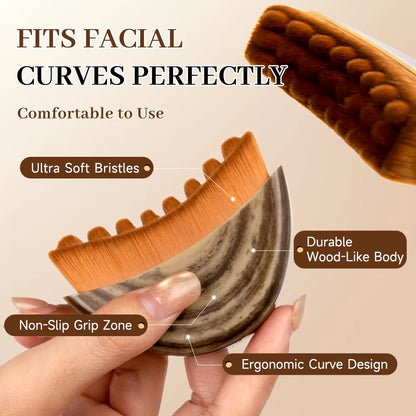 Portable Lymphatic Contour Face Brush,Facial Sculpting Guasha Massager,Lymphatic Drainage Massager Skin Scraping Facial Brush