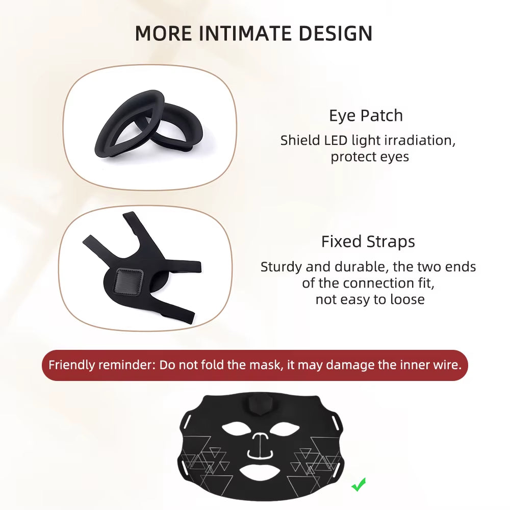 Transform Your Skin with the 7 Colors 3D Silicone LED Facial Mask - Wireless Photon Therapy for Radiant, Youthful Skin