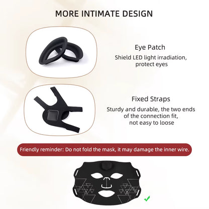 Transform Your Skin with the 7 Colors 3D Silicone LED Facial Mask - Wireless Photon Therapy for Radiant, Youthful Skin