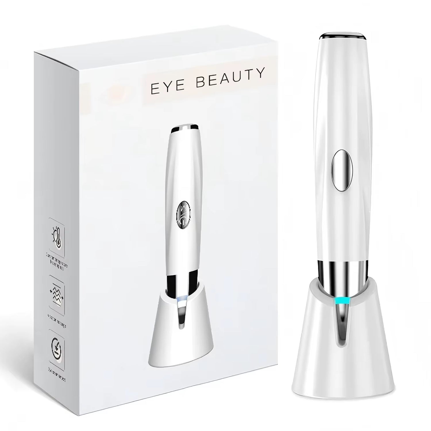 Eye Care Beauty Device Facial Massager 3 in 1 LED Photon Light Wand for Relax Eye Dark Circles Eye Bags Puffiness Skincare Tool