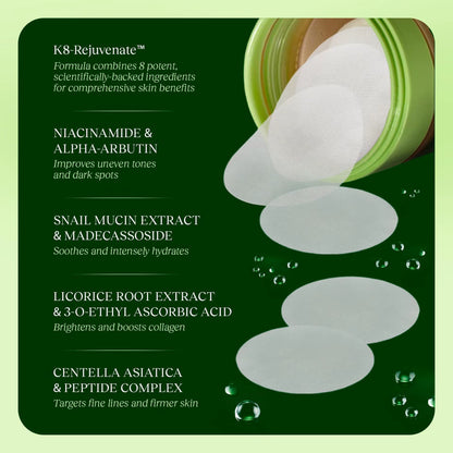 Revitalize Your Skin with Korean NAD+ Anti-Aging Cream &amp; 100 Polishing Cotton Pads for Youthful Radiance