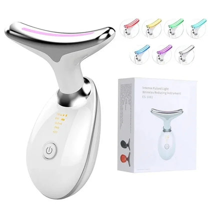Transform Your Skin with the 7 Colors Anti-Wrinkle Facial Massager - Neck &amp; Face Beauty Device for Tightening and Lifting