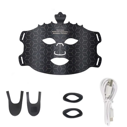 7 Colors LED Photon Beauty Mask Instrument USB Electronic Mask Rejuvenation Lightens Fine Lines Brighten Skin Tone Repair Skin