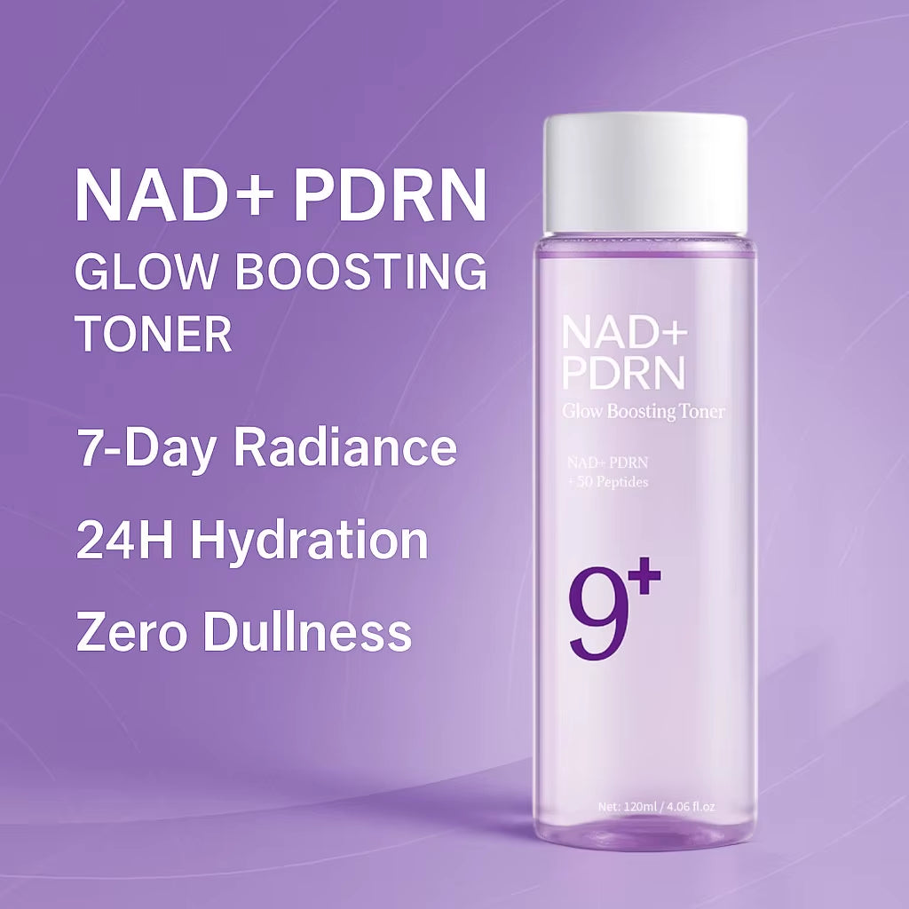 NAD+PDRN Glow Boosting Toner - Hydrate, Firm, and Revitalize Your Skin with 50+ Peptides for a Youthful Glow - 120ML