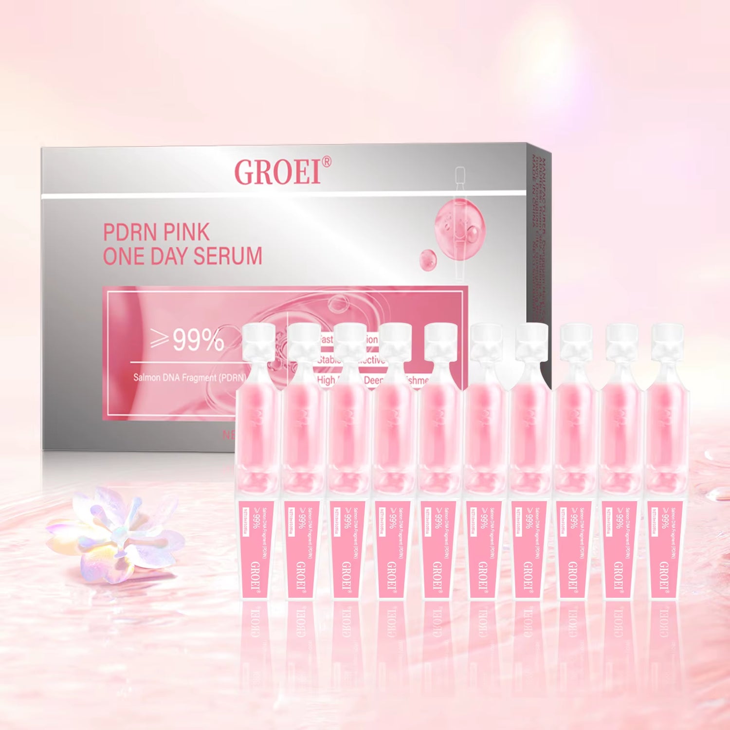 Revitalize Your Skin with 10Pcs PDRN Serum - Moisturizing, Brightening, and Anti-Aging Facial Treatment
