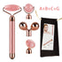 Revitalize Your Skin with the New Electric Vibrating Jade Roller Massager - Slimming Face Lifting Rose Quartz 3D Facial Tool