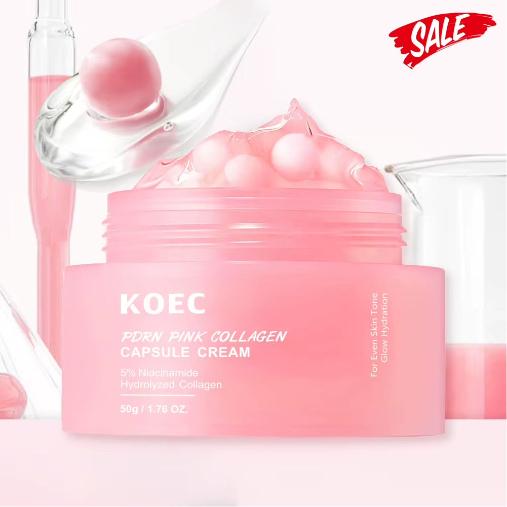 Revitalize Your Skin with PDRN Pink Collagen Capsule Cream - 5% Niacinamide &amp; VC for Brightening and Firming Effect!