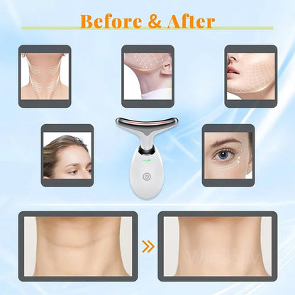 Transform Your Skin with the 7 Colors Anti-Wrinkle Facial Massager - Neck &amp; Face Beauty Device for Tightening and Lifting