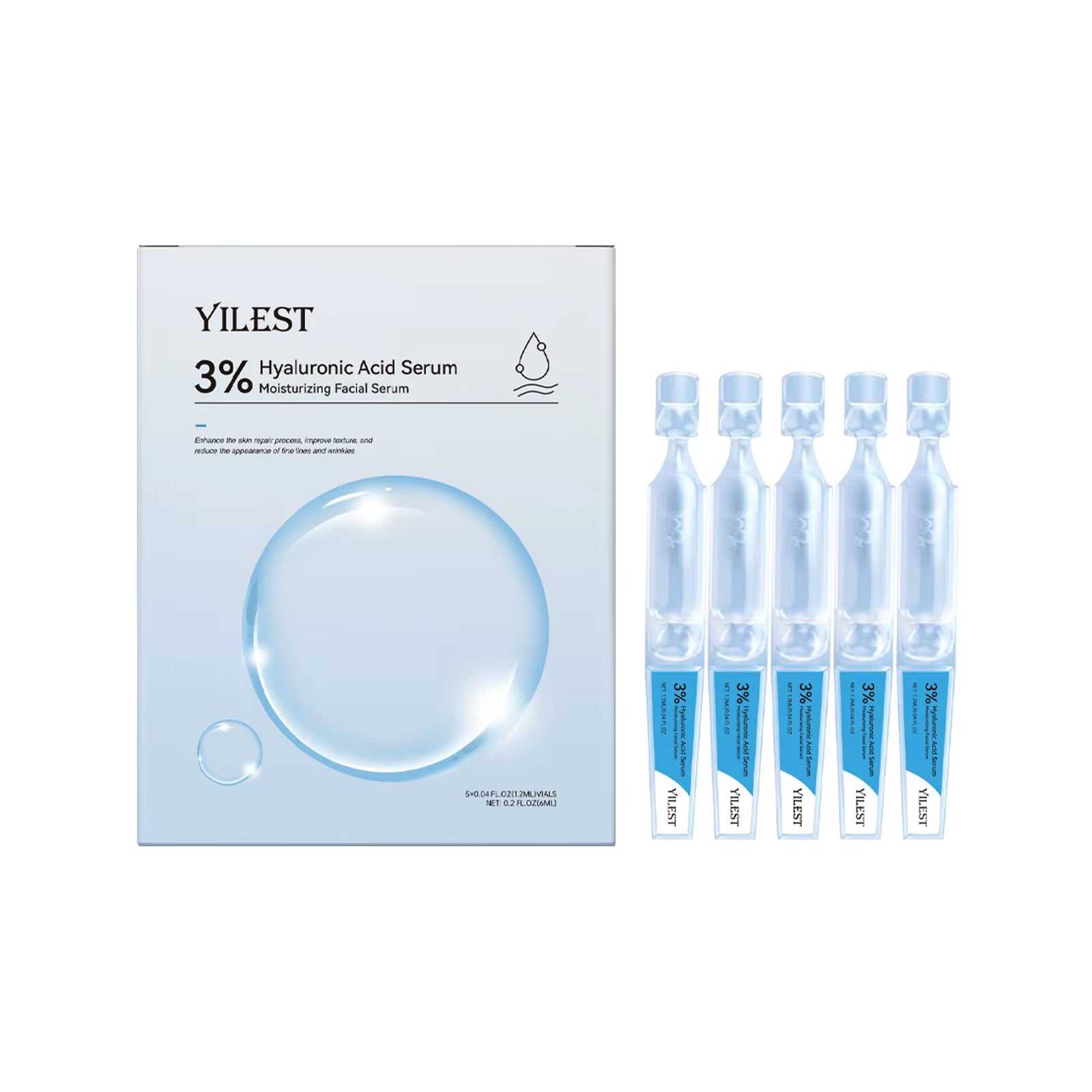 Revitalize Your Skin with 10Pcs PDRN Serum - Moisturizing, Brightening, and Anti-Aging Facial Treatment