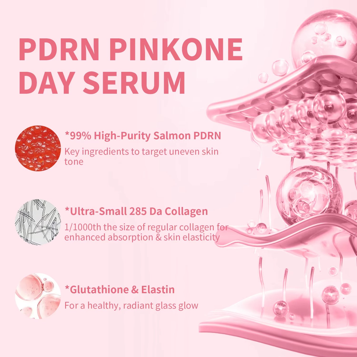 Revitalize Your Skin with 10Pcs PDRN Serum - Moisturizing, Brightening, and Anti-Aging Facial Treatment