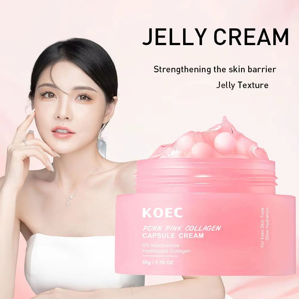 Revitalize Your Skin with PDRN Pink Collagen Capsule Cream - 5% Niacinamide &amp; VC for Brightening and Firming Effect!