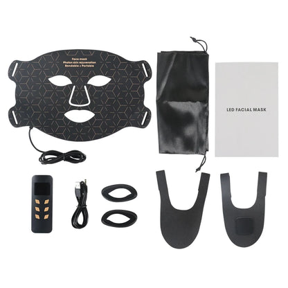 2025 Popular Home Use Therapy Face Device Red Blue Yellow NIR Soft Silicon Red Light Therapy Face Mask