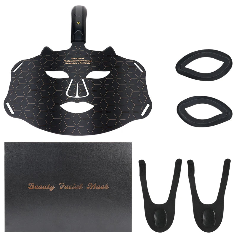 Silica Handheld Mask with Built-in Battery Near-Infrared LED Red Light Therapy US Plug Type