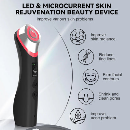 Glass Glow Booster Facial Neck Skin Lifting and Firming Anti-Wrinkle Anti-Puffiness Device for Skin Rejuvenation