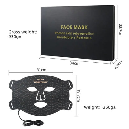 Led Silicone Mask Led Light Therapy Mask Led Red Light Facial Beauty Mask for Face Acne Blue Light Therapy Face