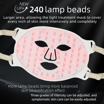 Led Silicone Mask Led Light Therapy Mask Led Red Light Facial Beauty Mask for Face Acne Blue Light Therapy Face
