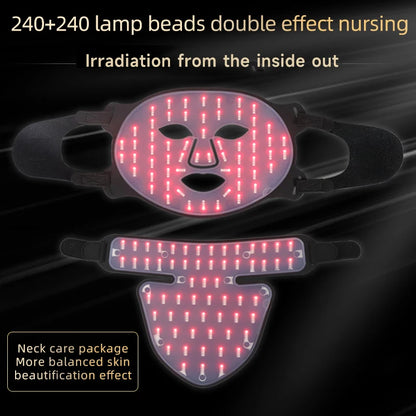 Wholesale Red Light Led Facial Mask Prolonged Computer Users Facial and Neck Set Red Light Face Mask Portable Red Light Mask
