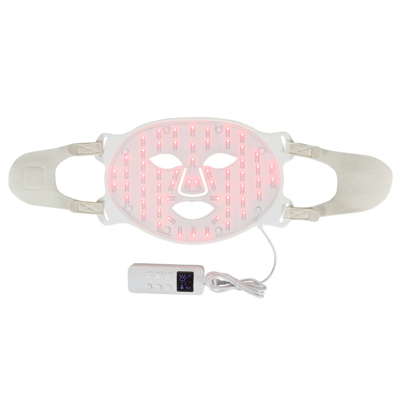 2025 Popular Home Use Therapy Face Device Red Blue Yellow NIR Soft Silicon Red Light Therapy Face Mask
