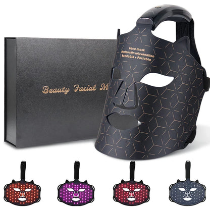 Silica Handheld Mask with Built-in Battery Near-Infrared LED Red Light Therapy US Plug Type