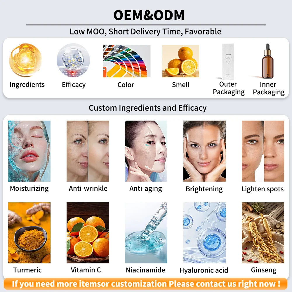 2026 D&amp;Y OEM PDRN Peptide Lightening Skin Repair Cosmetic Kojic Retinol Niacinamide Hyaluronic Acid Bottle Face Skin Care Serum