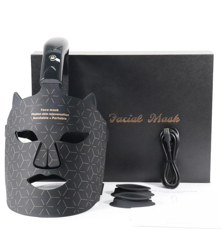 Silica Handheld Mask with Built-in Battery Near-Infrared LED Red Light Therapy US Plug Type