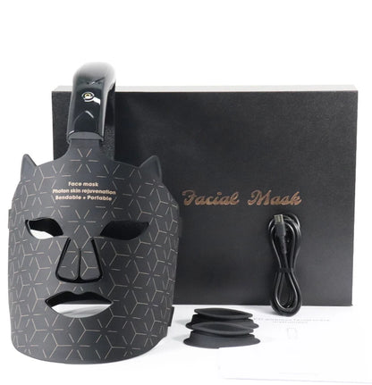 Silica Handheld Mask with Built-in Battery Near-Infrared LED Red Light Therapy US Plug Type