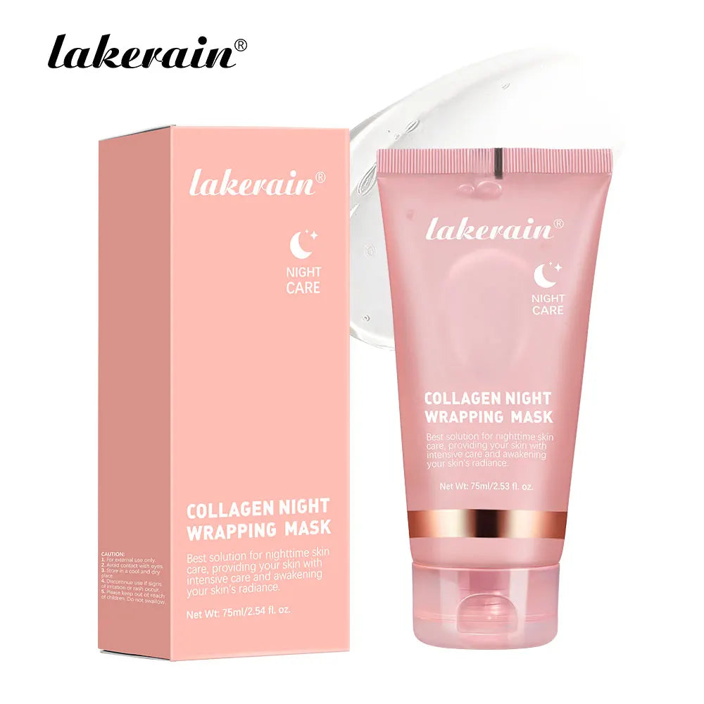Collagen Night Wrapping Mask Exfoliating Facial Elastic Moisturizing Care Reduce Relaxation Dullness Hydrolyzed Collagen Shiny
