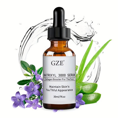 GZE Collagen Peptide Serum - MATRIXYL 3000 Serum Anti Aging Collagen Serum for Face, Reduces Fine Lines &amp; Wrinkles, Heals