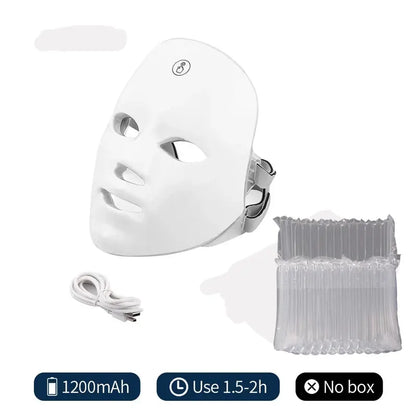 Facial LED Mask 7 Colors LED Face Mask LED Repair Skin Beauty Machine Wireless Use