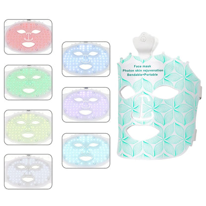 LED Photon Beauty Infrared Mask Instrument USB Electronic Mask Rejuvenation Lightens Fine Lines Brighten Skin Tone Repair Skin