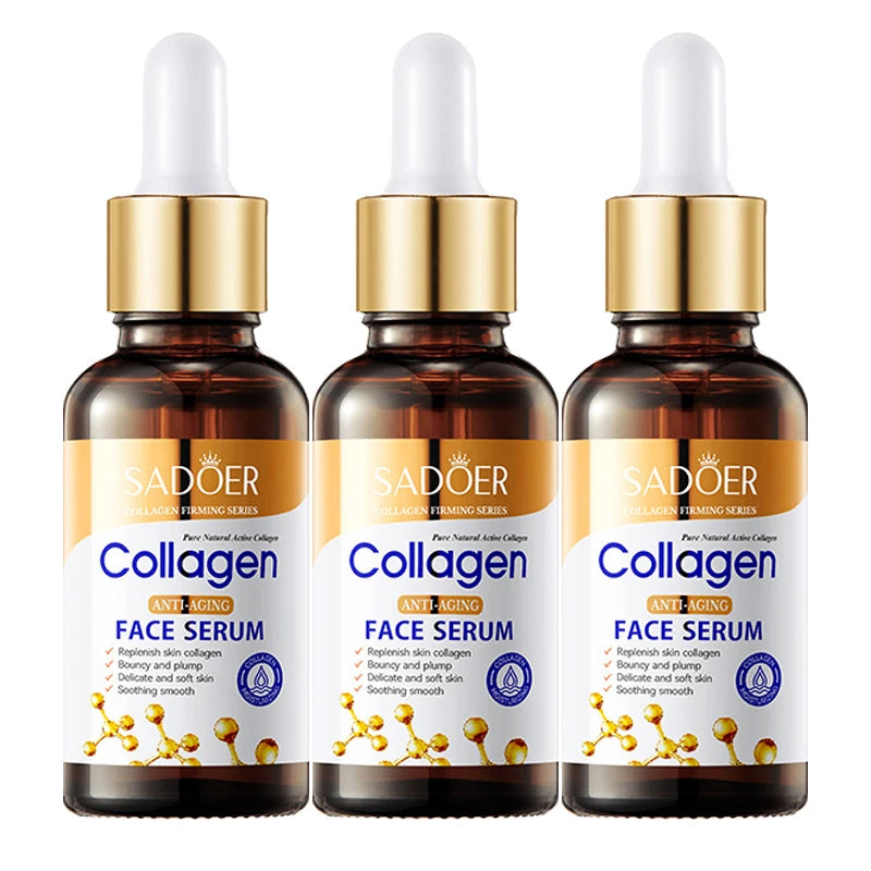1/2/3pcs SADOER Collagen Face Serum skincare Facial Essence Liquid Anti-aging Moisturizing Nourishing Facial Serum Skin Care