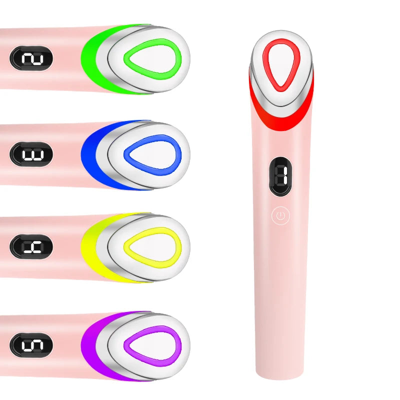 NEW Booster Pro Led Facial Light Therapy 7 Colors Eye Beauty Wand Red Light Eye Massager for Skincare &amp; Blue Rejuvenation Tool