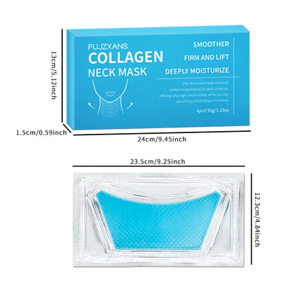 Collagen Neck Mask: Firm, Brighten &amp; Hydrate. Anti-Aging, Tighten, Nourish, Smooth Wrinkles. Deep Moisturize for Youthful Neck S