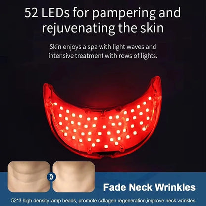 7 Colors LED Face Mask Beauty Machine Neck Part Mask LED Photon Facial Mask Repaired Skin Anti Aging Skin Rejuvenation Tool