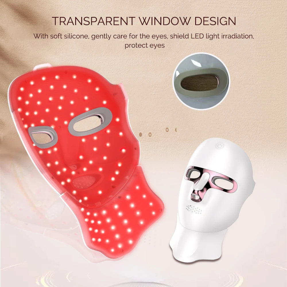Rechargeable 7-Color LED Face Facial Mask