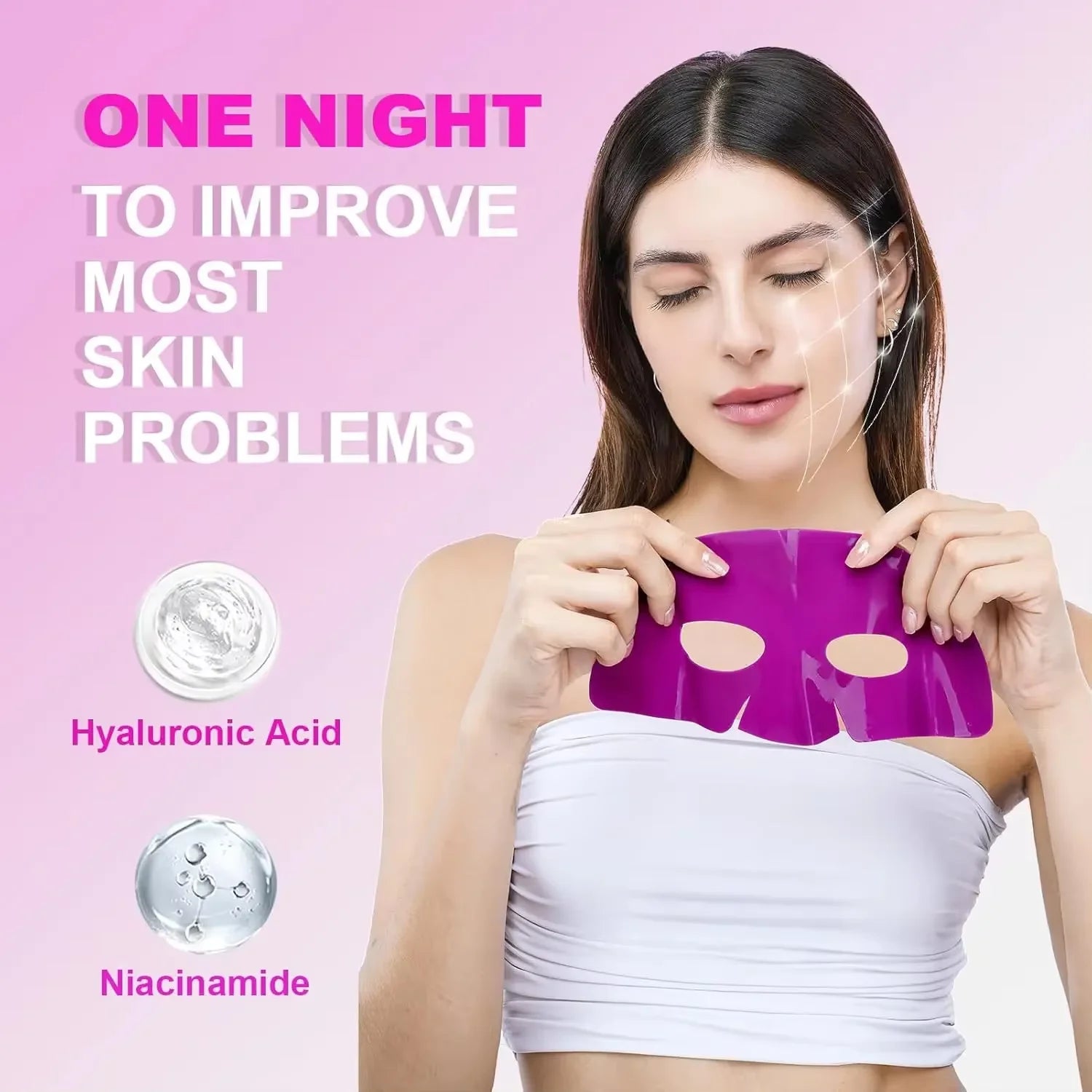 Collagen Anti Wrinkle Facial Mask Anti Aging Fade Fine Lines Firm Skin Whitening Moisturizing Lifting SkinCare Korean Cosmetics