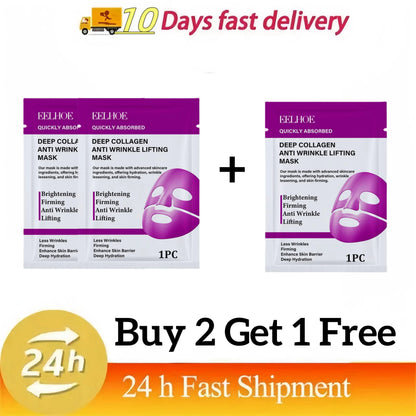Collagen Anti Wrinkle Facial Mask Anti Aging Fade Fine Lines Firm Skin Whitening Moisturizing Lifting SkinCare Korean Cosmetics