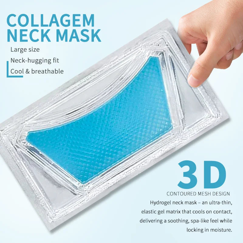 Collagen Neck Mask: Firm, Brighten &amp; Hydrate. Anti-Aging, Tighten, Nourish, Smooth Wrinkles. Deep Moisturize for Youthful Neck S