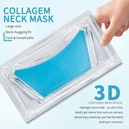 Collagen Neck Mask: Firm, Brighten &amp; Hydrate. Anti-Aging, Tighten, Nourish, Smooth Wrinkles. Deep Moisturize for Youthful Neck S